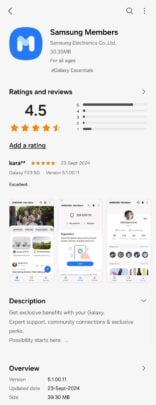 Samsung Members App Update Version 5.1.00.11